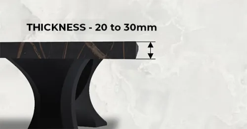Natural stone thickness