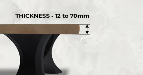 Boardroom table top thickness